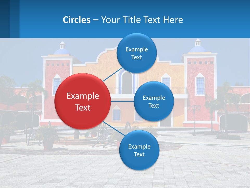 A Colorful Building With A Blue Sky In The Background PowerPoint Template