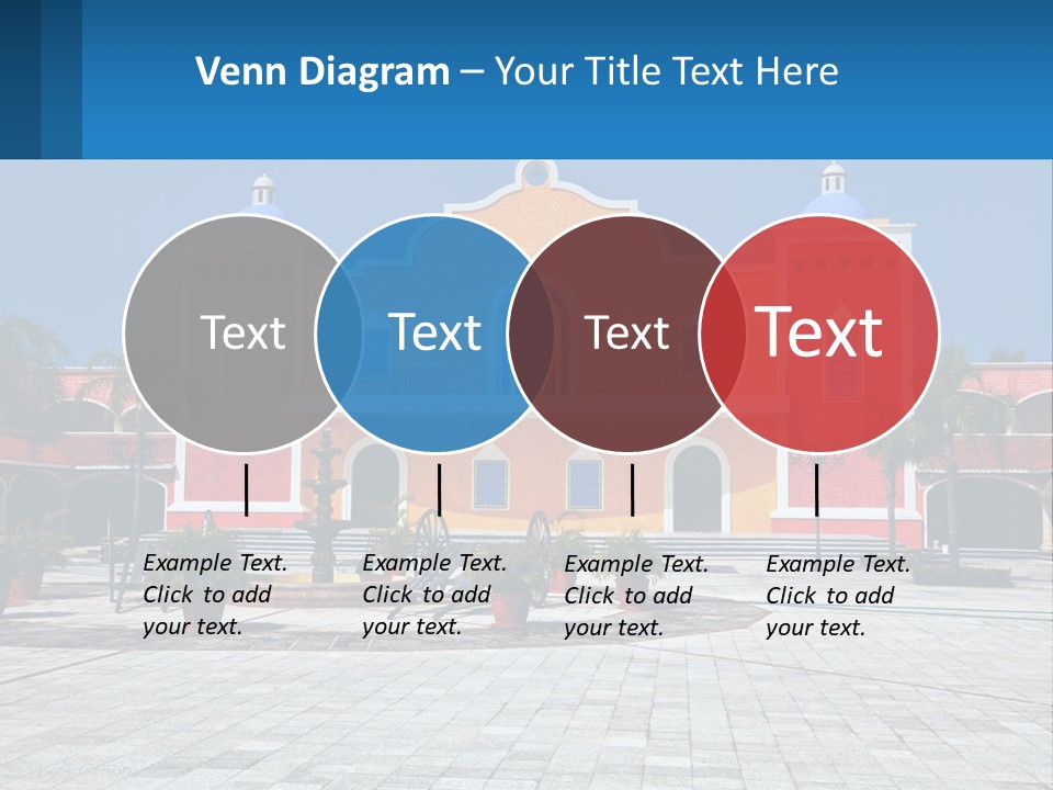 A Colorful Building With A Blue Sky In The Background PowerPoint Template