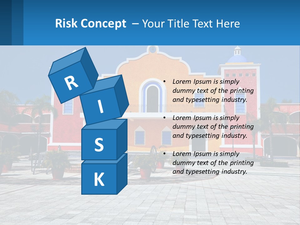 A Colorful Building With A Blue Sky In The Background PowerPoint Template