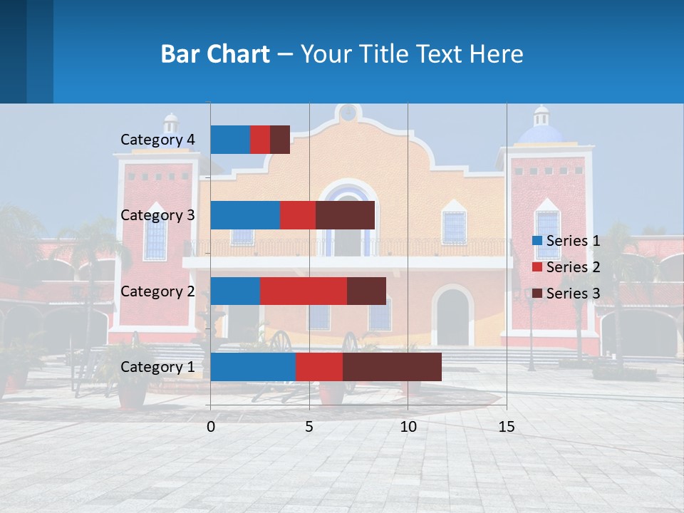 A Colorful Building With A Blue Sky In The Background PowerPoint Template