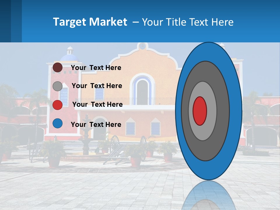 A Colorful Building With A Blue Sky In The Background PowerPoint Template