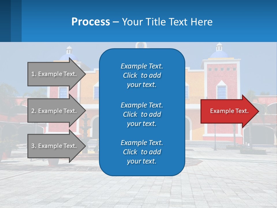 A Colorful Building With A Blue Sky In The Background PowerPoint Template