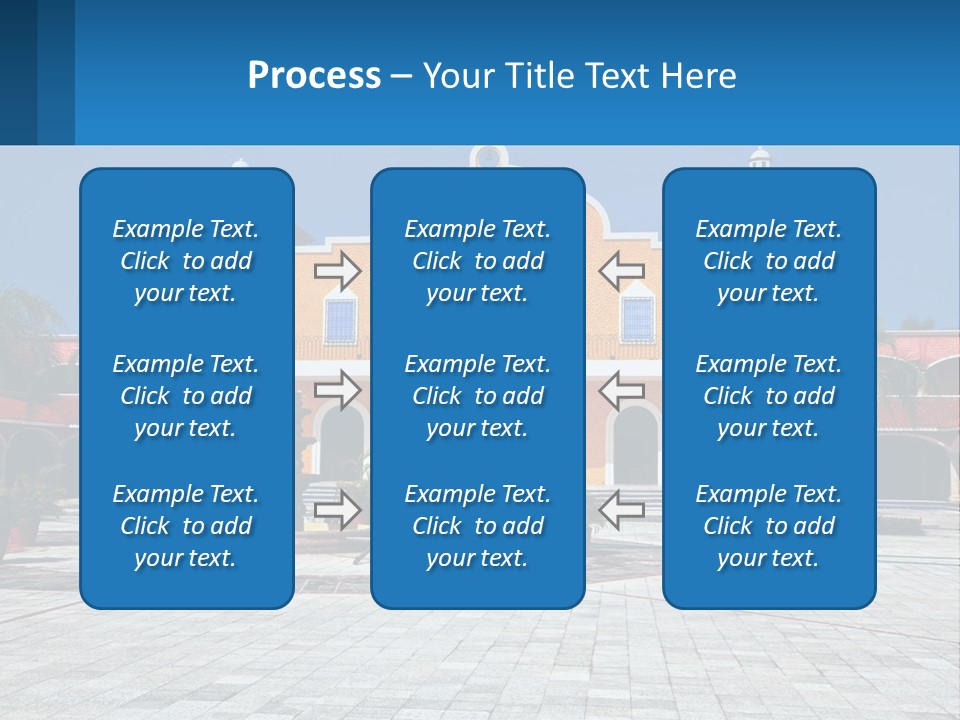 A Colorful Building With A Blue Sky In The Background PowerPoint Template