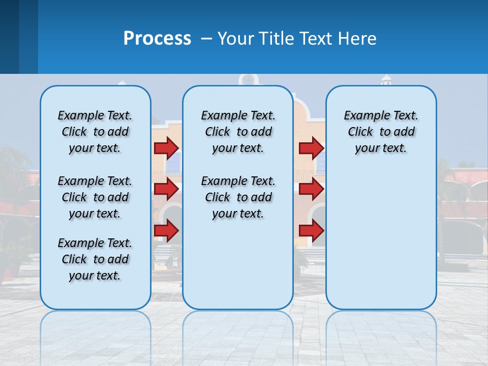 A Colorful Building With A Blue Sky In The Background PowerPoint Template