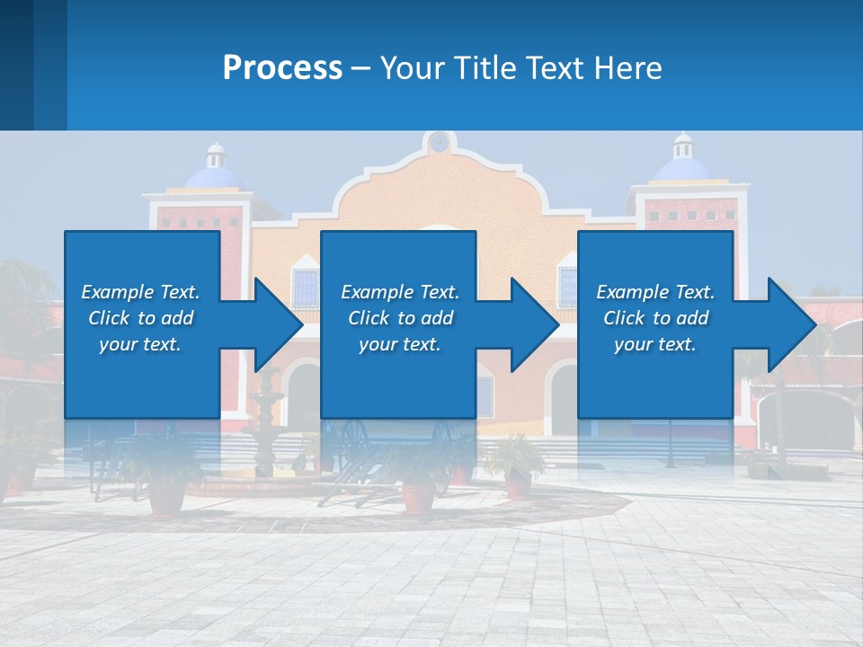 A Colorful Building With A Blue Sky In The Background PowerPoint Template