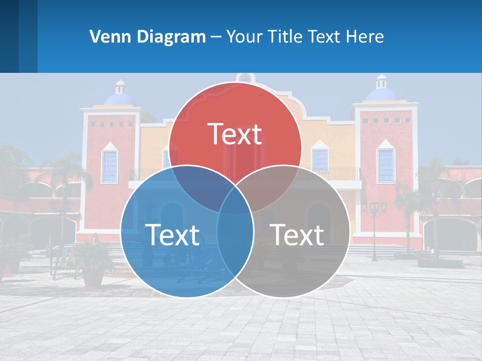 A Colorful Building With A Blue Sky In The Background PowerPoint Template