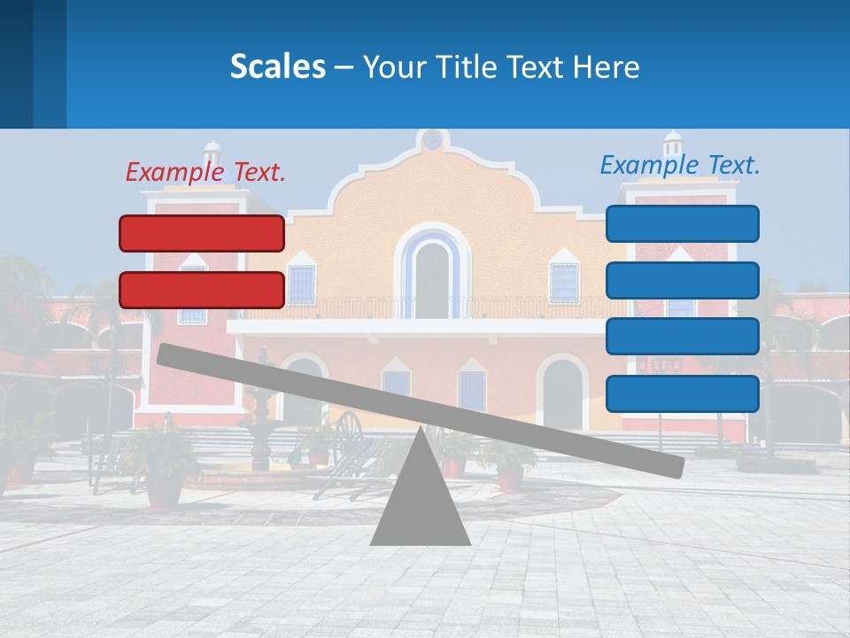 A Colorful Building With A Blue Sky In The Background PowerPoint Template