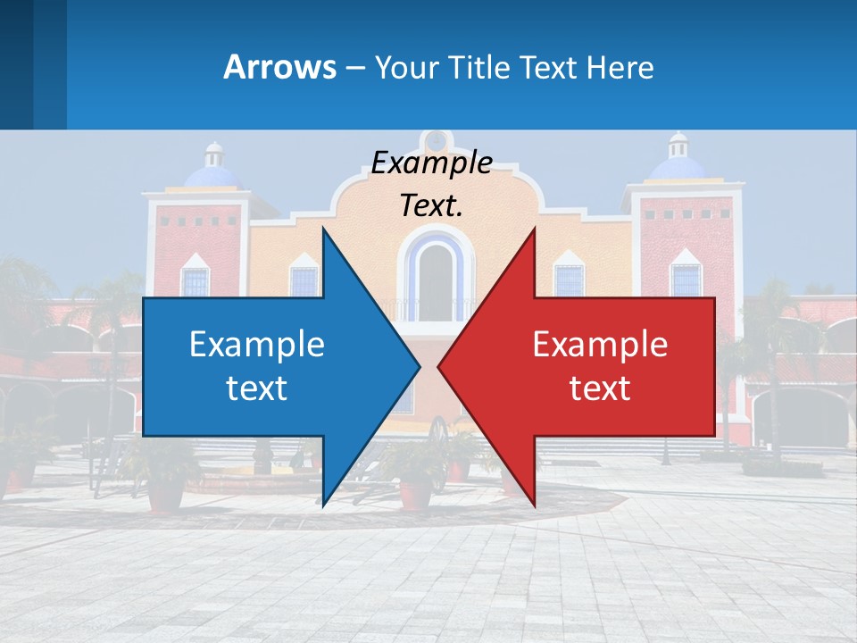 A Colorful Building With A Blue Sky In The Background PowerPoint Template