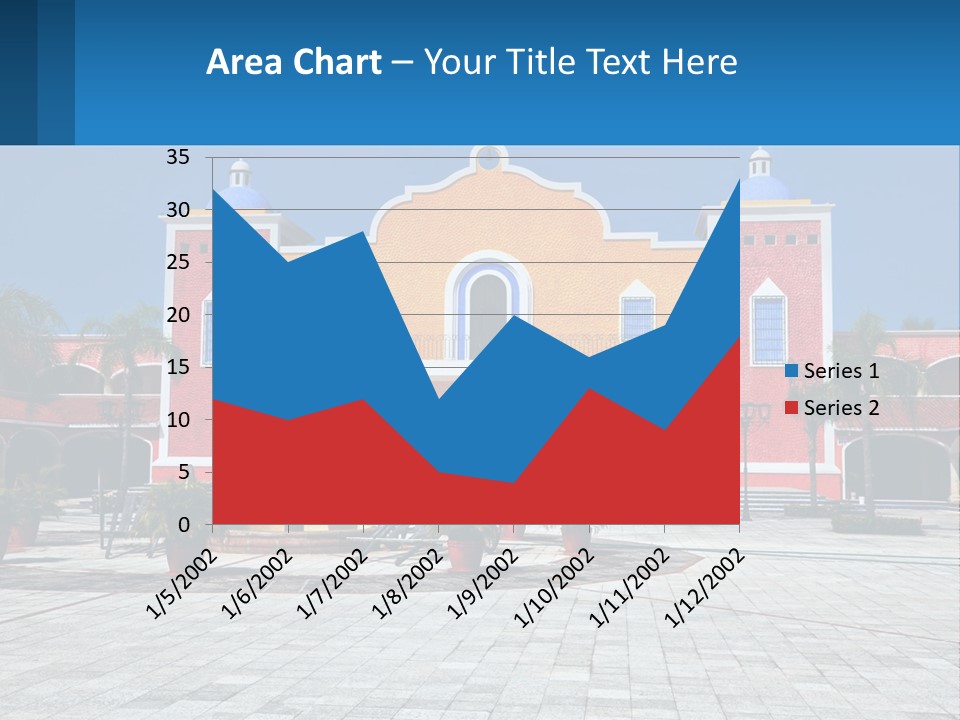 A Colorful Building With A Blue Sky In The Background PowerPoint Template