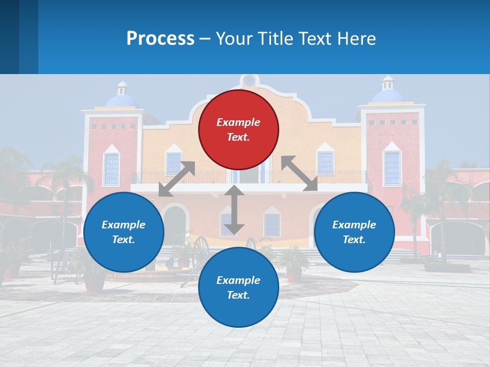 A Colorful Building With A Blue Sky In The Background PowerPoint Template