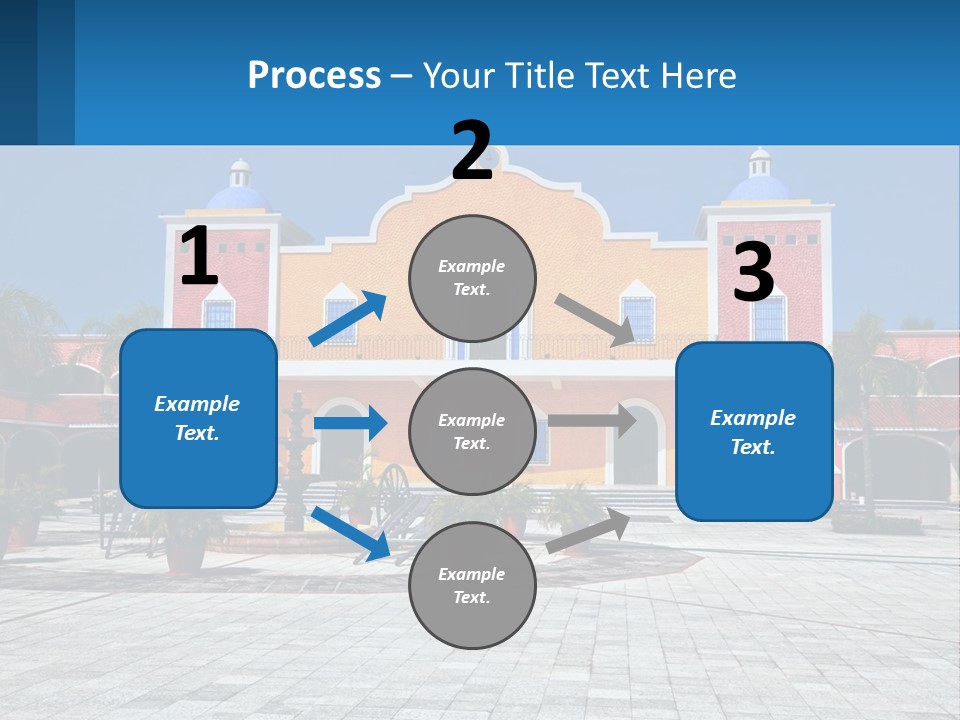 A Colorful Building With A Blue Sky In The Background PowerPoint Template