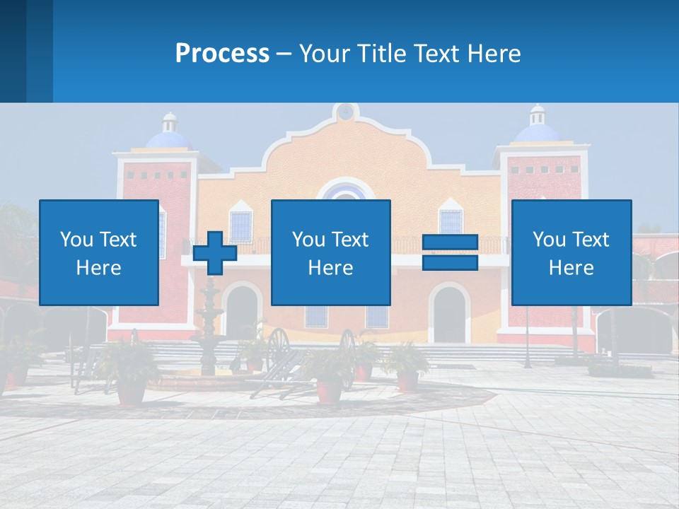 A Colorful Building With A Blue Sky In The Background PowerPoint Template