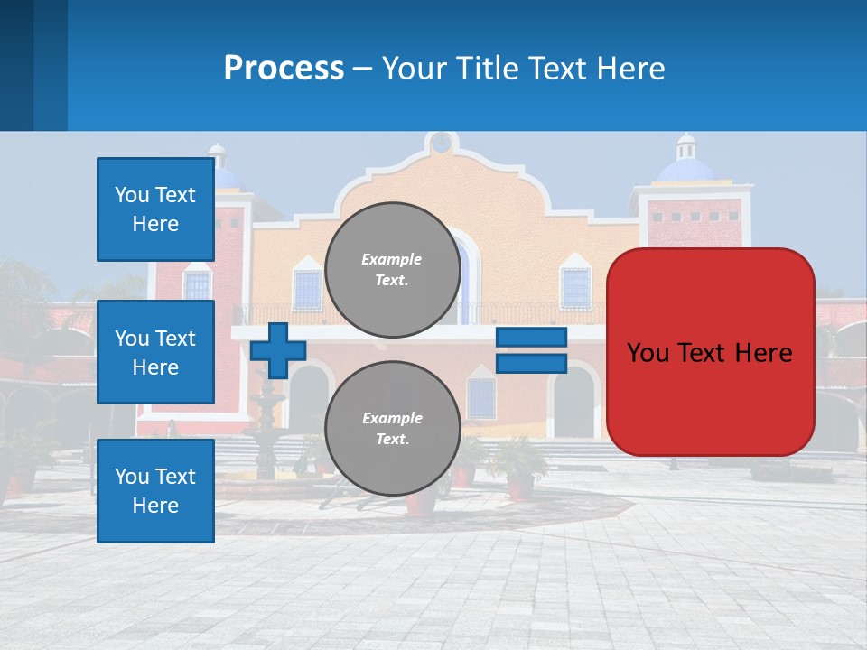 A Colorful Building With A Blue Sky In The Background PowerPoint Template