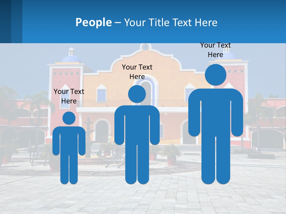 A Colorful Building With A Blue Sky In The Background PowerPoint Template