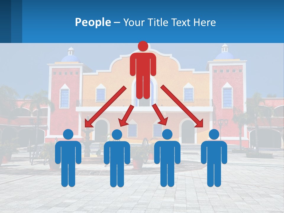 A Colorful Building With A Blue Sky In The Background PowerPoint Template