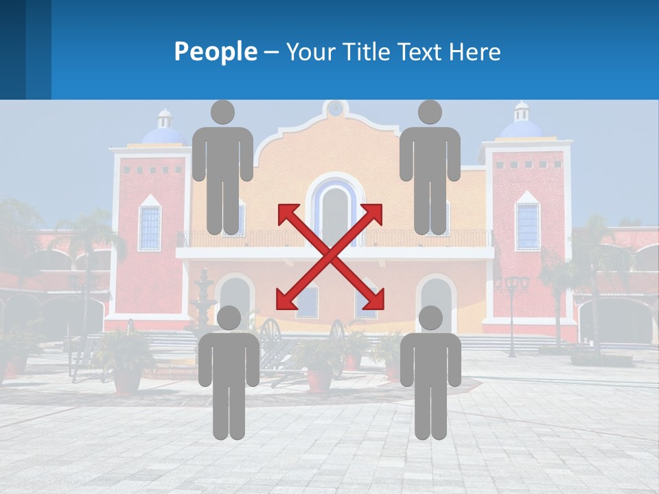 A Colorful Building With A Blue Sky In The Background PowerPoint Template