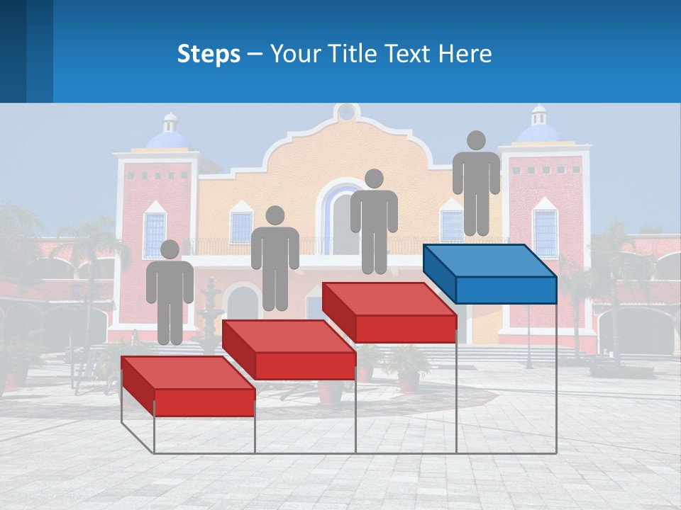 A Colorful Building With A Blue Sky In The Background PowerPoint Template