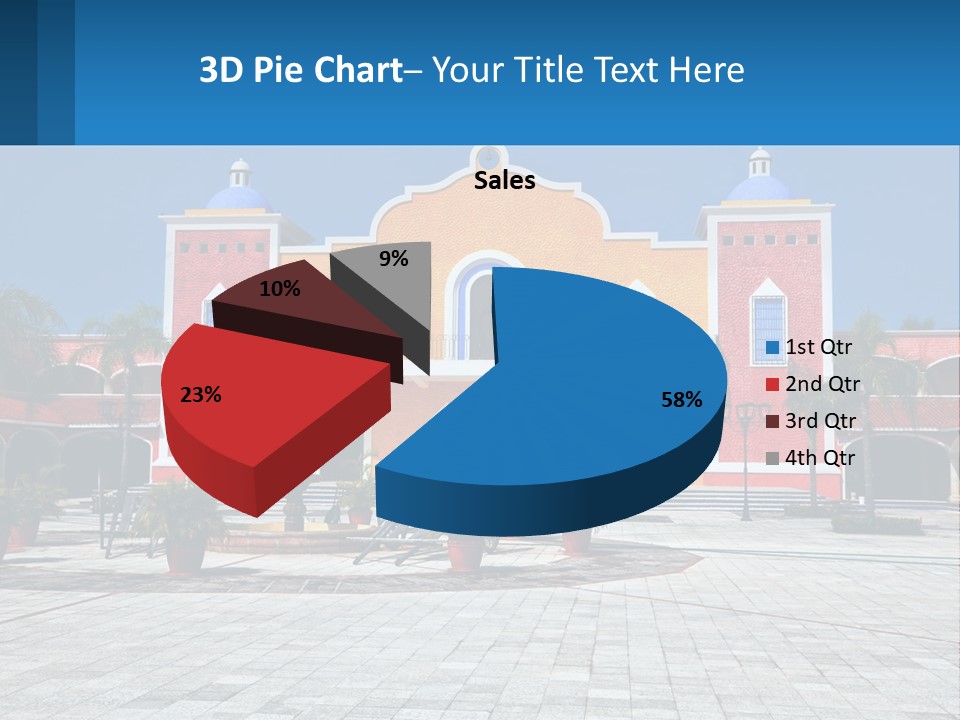 A Colorful Building With A Blue Sky In The Background PowerPoint Template