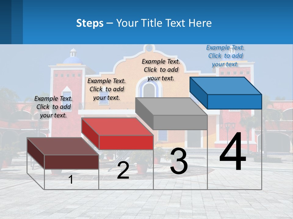 A Colorful Building With A Blue Sky In The Background PowerPoint Template