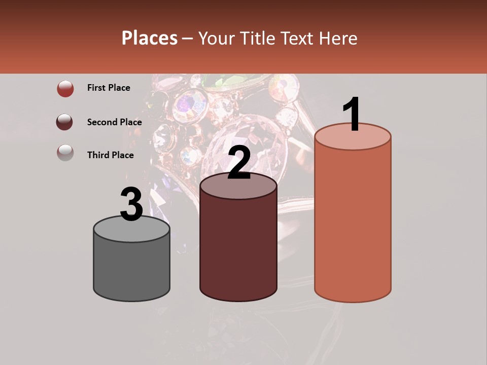 A Ring With A Bunch Of Different Colored Stones On It PowerPoint Template