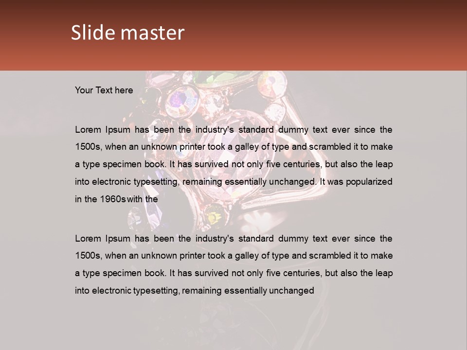 A Ring With A Bunch Of Different Colored Stones On It PowerPoint Template