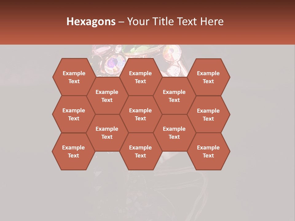 A Ring With A Bunch Of Different Colored Stones On It PowerPoint Template