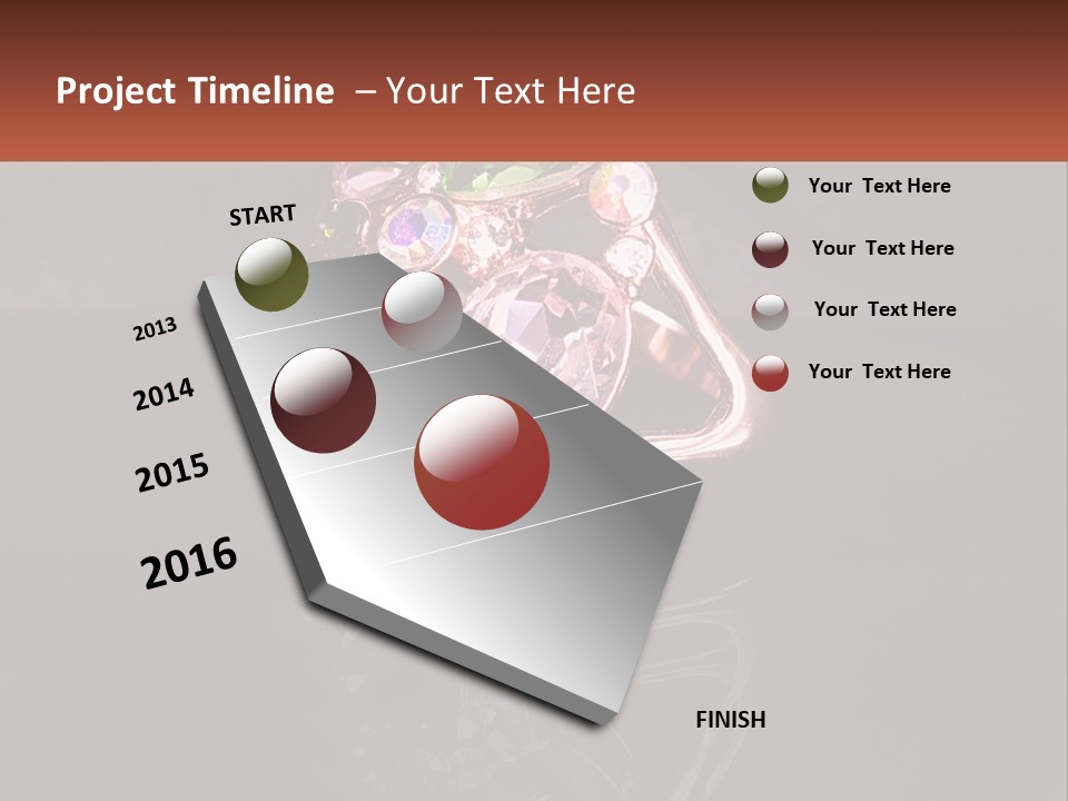 A Ring With A Bunch Of Different Colored Stones On It PowerPoint Template