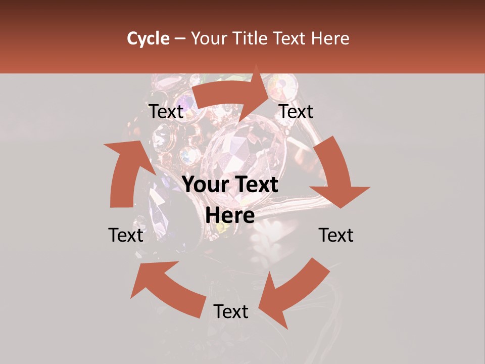 A Ring With A Bunch Of Different Colored Stones On It PowerPoint Template