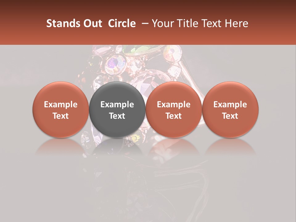 A Ring With A Bunch Of Different Colored Stones On It PowerPoint Template
