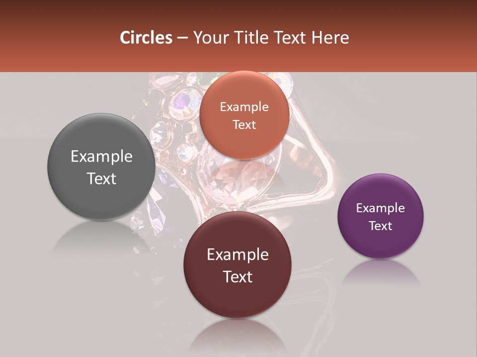 A Ring With A Bunch Of Different Colored Stones On It PowerPoint Template
