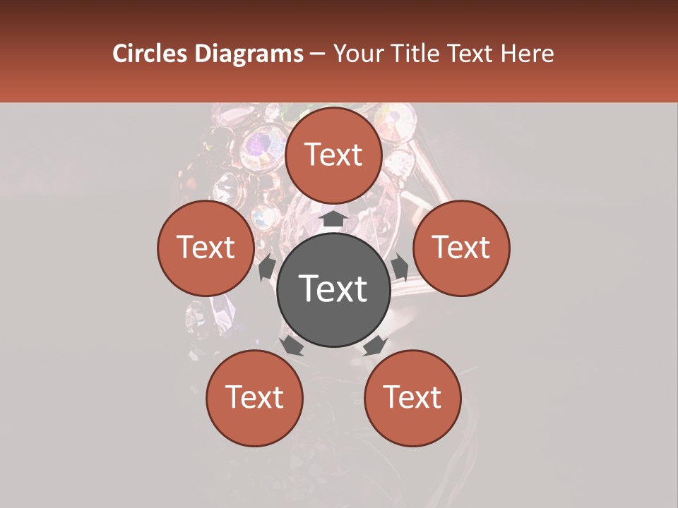 A Ring With A Bunch Of Different Colored Stones On It PowerPoint Template