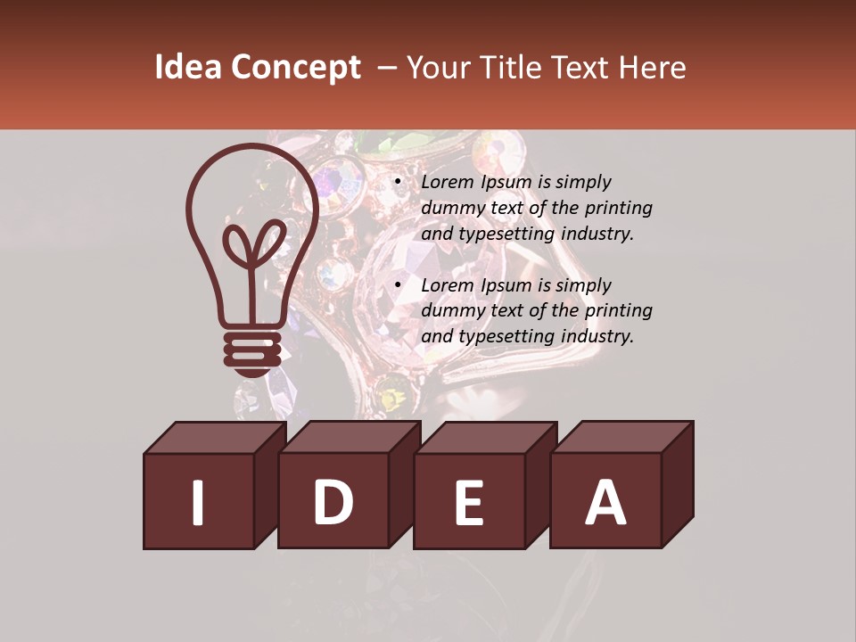 A Ring With A Bunch Of Different Colored Stones On It PowerPoint Template