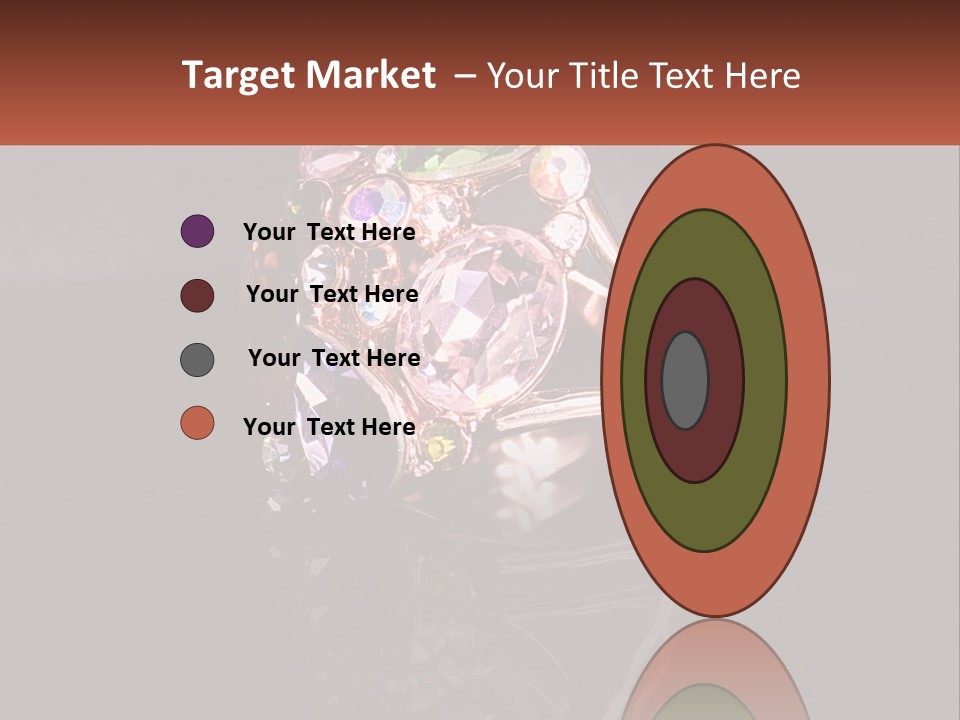 A Ring With A Bunch Of Different Colored Stones On It PowerPoint Template