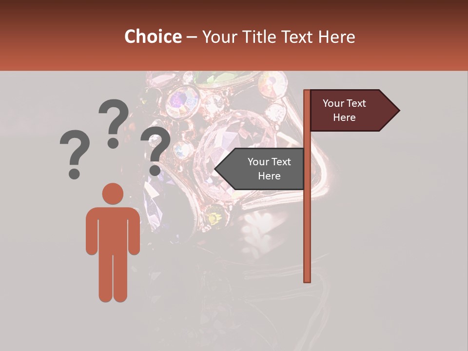 A Ring With A Bunch Of Different Colored Stones On It PowerPoint Template
