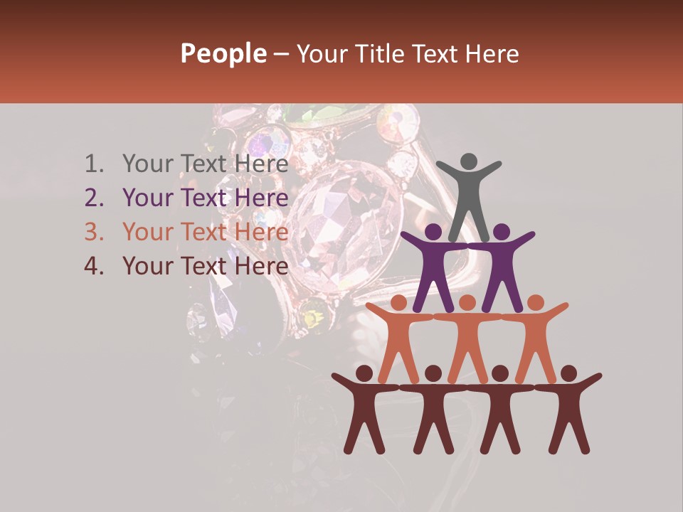 A Ring With A Bunch Of Different Colored Stones On It PowerPoint Template
