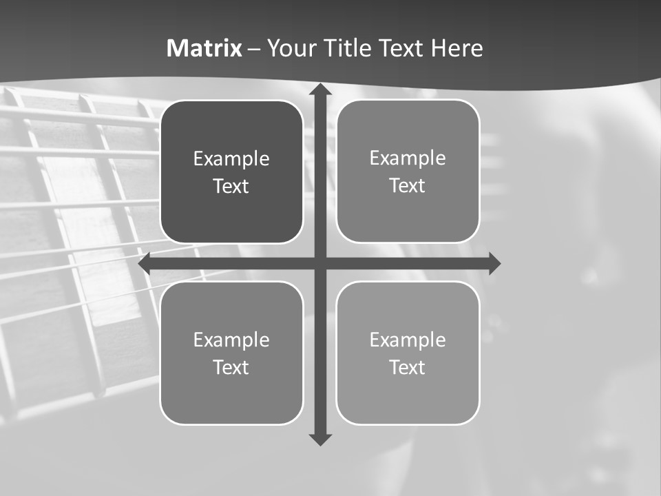 A Person Playing An Electric Guitar In Black And White PowerPoint Template