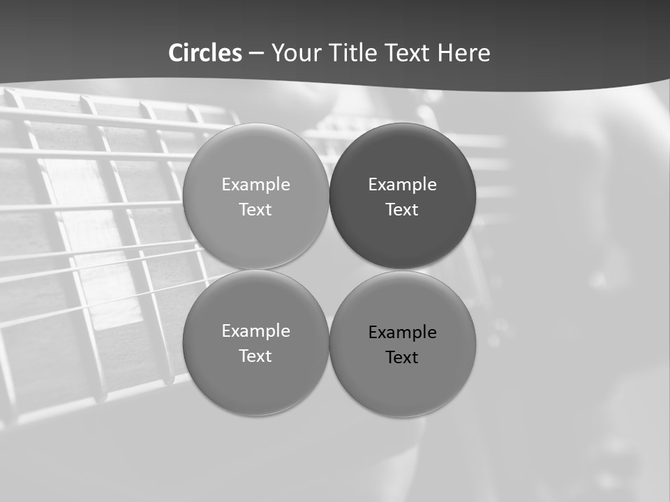 A Person Playing An Electric Guitar In Black And White PowerPoint Template