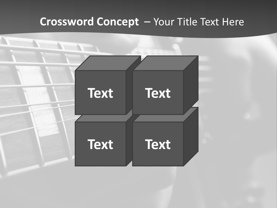 A Person Playing An Electric Guitar In Black And White PowerPoint Template