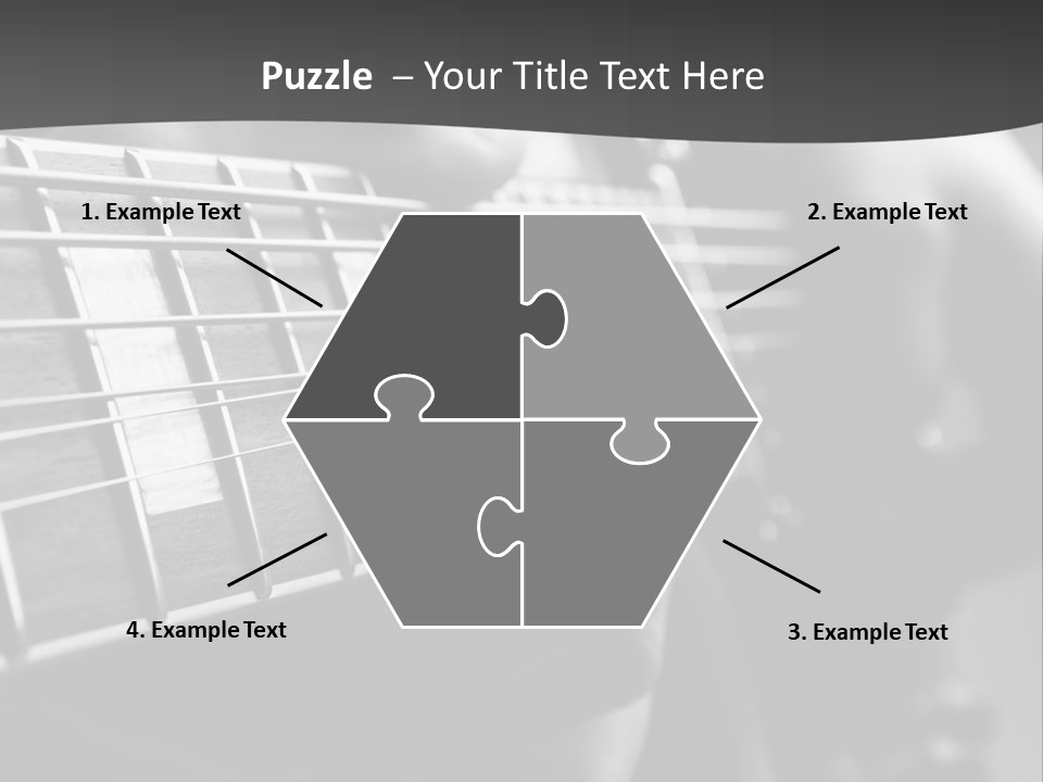 A Person Playing An Electric Guitar In Black And White PowerPoint Template