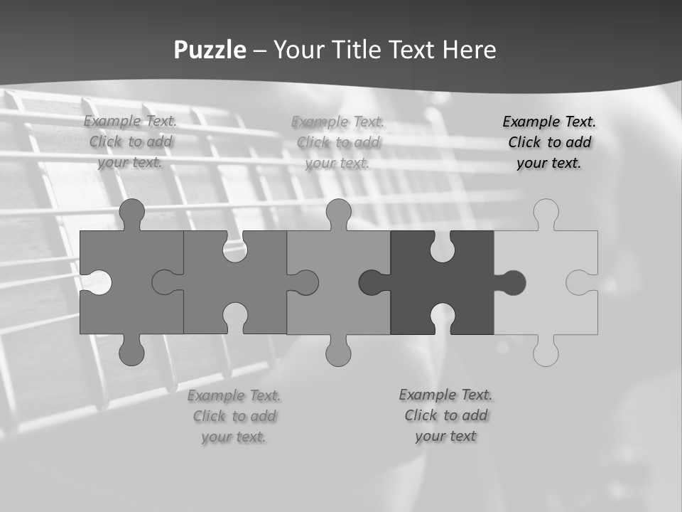 A Person Playing An Electric Guitar In Black And White PowerPoint Template