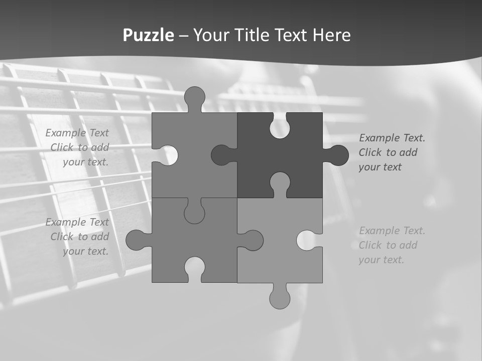 A Person Playing An Electric Guitar In Black And White PowerPoint Template