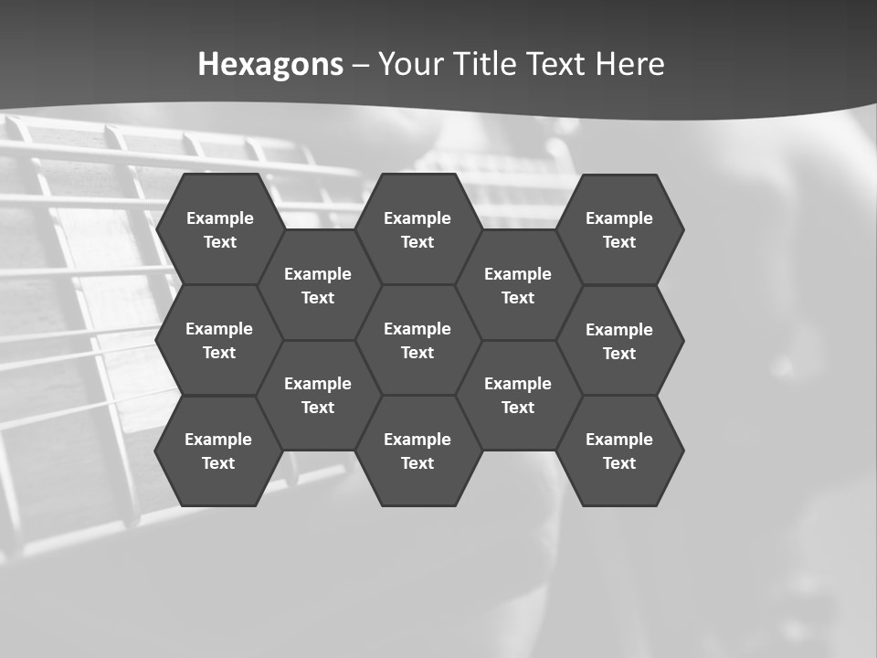 A Person Playing An Electric Guitar In Black And White PowerPoint Template