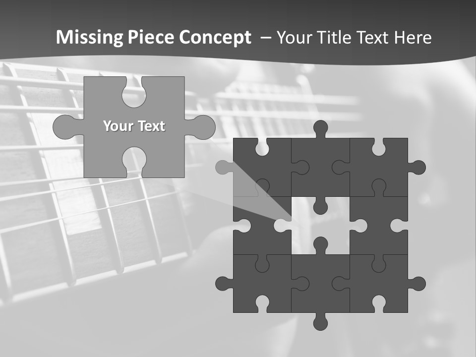 A Person Playing An Electric Guitar In Black And White PowerPoint Template