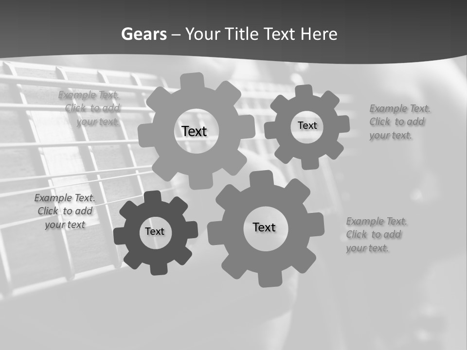 A Person Playing An Electric Guitar In Black And White PowerPoint Template