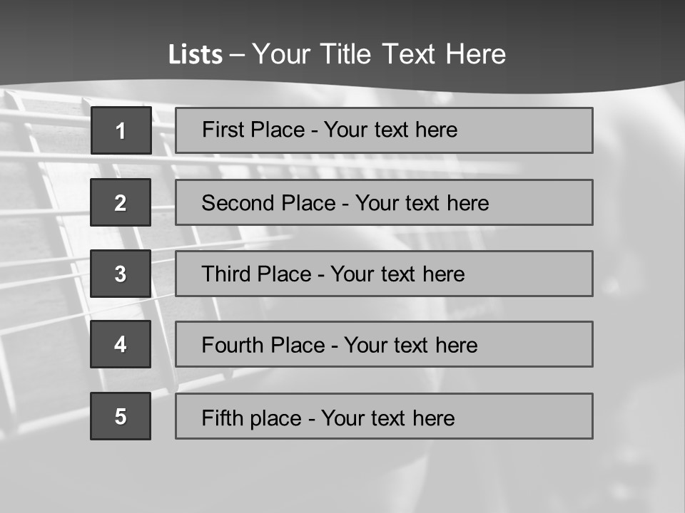 A Person Playing An Electric Guitar In Black And White PowerPoint Template