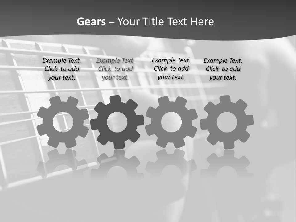 A Person Playing An Electric Guitar In Black And White PowerPoint Template