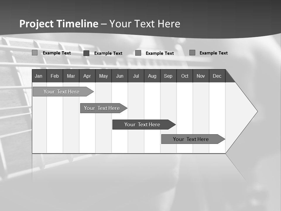 A Person Playing An Electric Guitar In Black And White PowerPoint Template