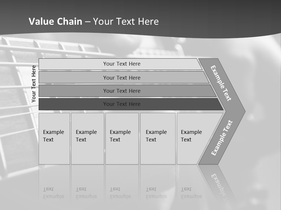 A Person Playing An Electric Guitar In Black And White PowerPoint Template