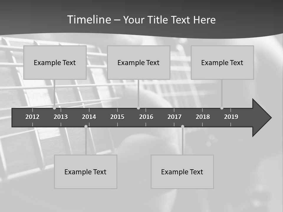 A Person Playing An Electric Guitar In Black And White PowerPoint Template
