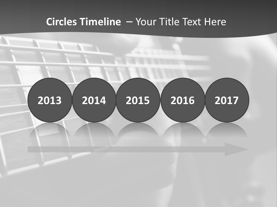 A Person Playing An Electric Guitar In Black And White PowerPoint Template